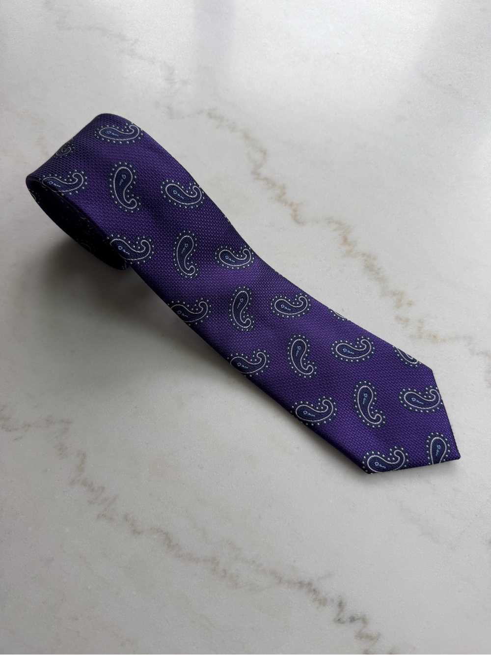 Jos. A. Bank Executive Men’s Purple Paisley Necktie Classic Dress Tie